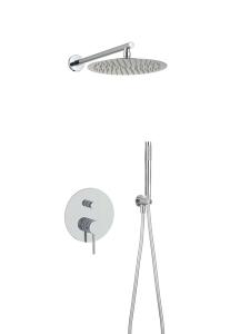 Quality Round Classical Chrome OEM Rain Shower Mixer Tap Concealed In Wall wholesale