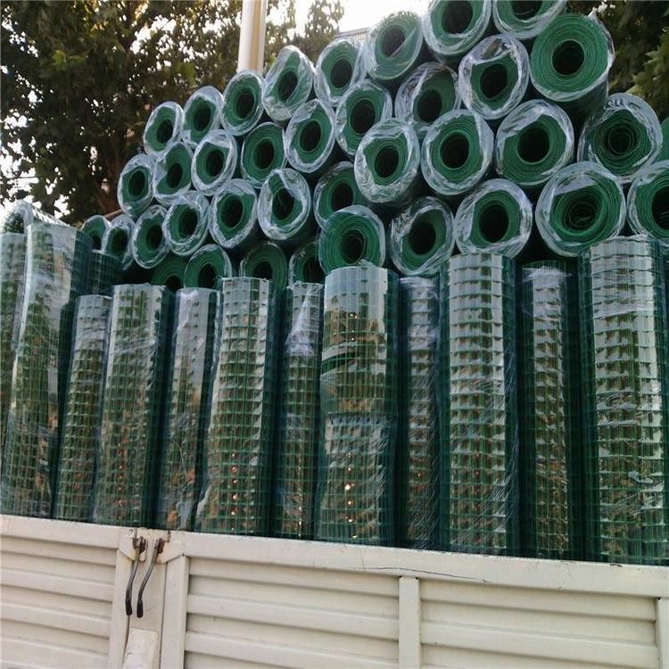 2"×1" Vinyl Coated Welded Wire Mesh Green Impregnated Road Protection Net
