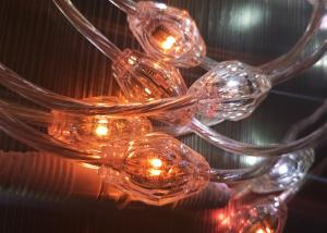 China Clear LED Curtain String Lights 360 Degrees Viewing Angel 22mm Diameter on sale