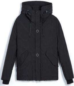 Quality Windproof Heavy Down Jacket Men's , Hooded Mens Light Down Coat Mid Thickness wholesale
