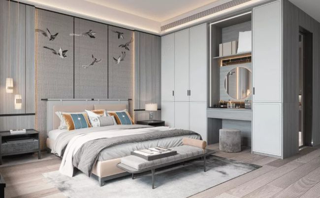 YALIG Bedroom Wardrobe with Mirrors Moisture Resistant Design and Construction