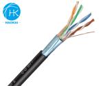 PVC Jacket Outdoor LAN Cable FTP CAT5E Network Cable With Steel Messenger