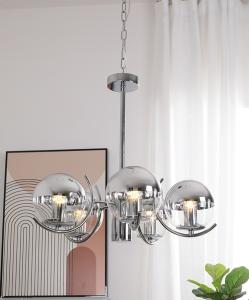 Quality Modern Chrome Chandelier Bedroom Dining Room Art E27 Glass Ball Chandelier (WH-MI-407) wholesale