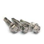 Heavy Duty SS 410 Stainless Steel Self Drilling Screw Indented Hex Washer Head