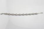 Sterling Silver Pave Clear CZ Diamonds Heart Tennis Bracelet (B03)