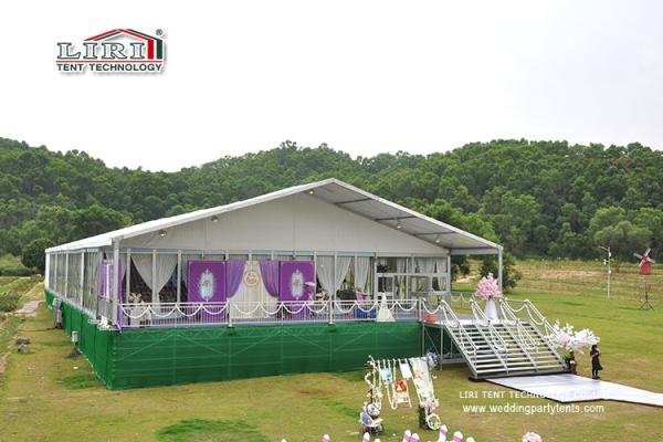 500 People Luxury Wedding Tents with Roof Lining and Curtains for Weddings and
