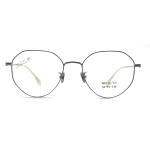 MD114 Round Metallic Optical Frames 54-18-146 With Lightweight Material