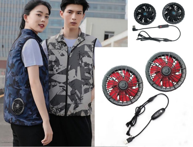 245g Air Conditioning Vest For Men Summer Cooler Stand Collar