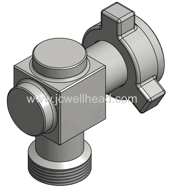 API 6A Wellhead Fittings High Pressure Flanged And Union Elbow 2" 3000 Psi