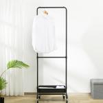 Mobile 61.5cm Length 45kg Bearing Steel Clothes Rack
