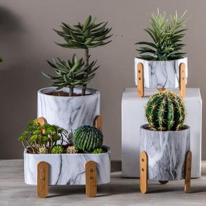 Quality Round Succulents Pots Cement Flower Pots Mini Pot Planters Tabletop Flowerpots Decorative Pots wholesale