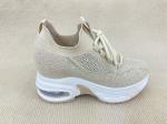 Champagne Platform Lace Up Loafers Summer Women'S Lace Up Loafer Shoes