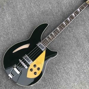 Quality Bass guitar, Blackish green 4 strings rich electric bass guitar,Fishbone binding Chrome hardware,Free shipping wholesale