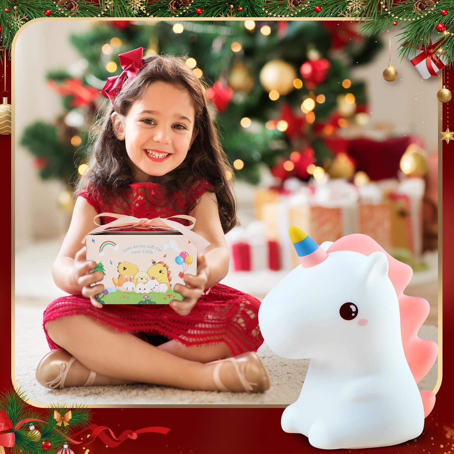 Waterproof and Good Flexibility Kids Night Light for Rechargeable Toddler 16 Colors Lamp
