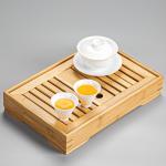 Reservoir Type Chinese Bamboo Gongfu Tea Tray 11''*7''* 2.5''