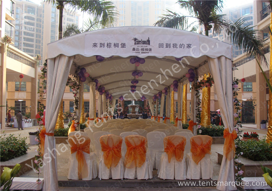 4M Width Arc Shape Outdoor Commercial Event Tent Hard Pressed Aluminum Alloy