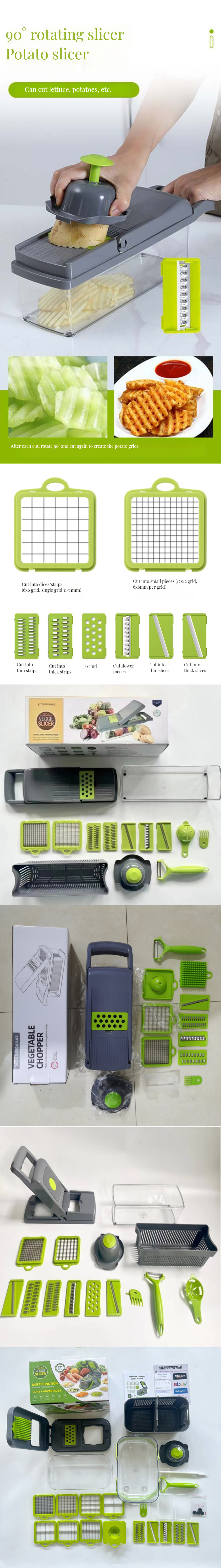 Multifunctional Stainless Steel Vegetable Cutter for Household Dicing and Shredding
