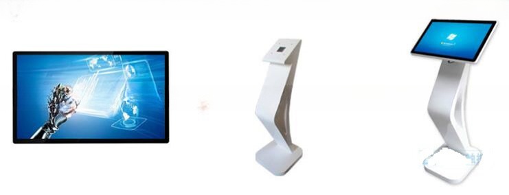 24" inch Floor standing touchscreen LCD LED monitor with mini PC