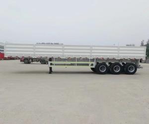 Quality 60 Ton 80 Ton 3 Axle 4 Axle Fence / Side Wall Semi Trailer For Cargo Transport wholesale