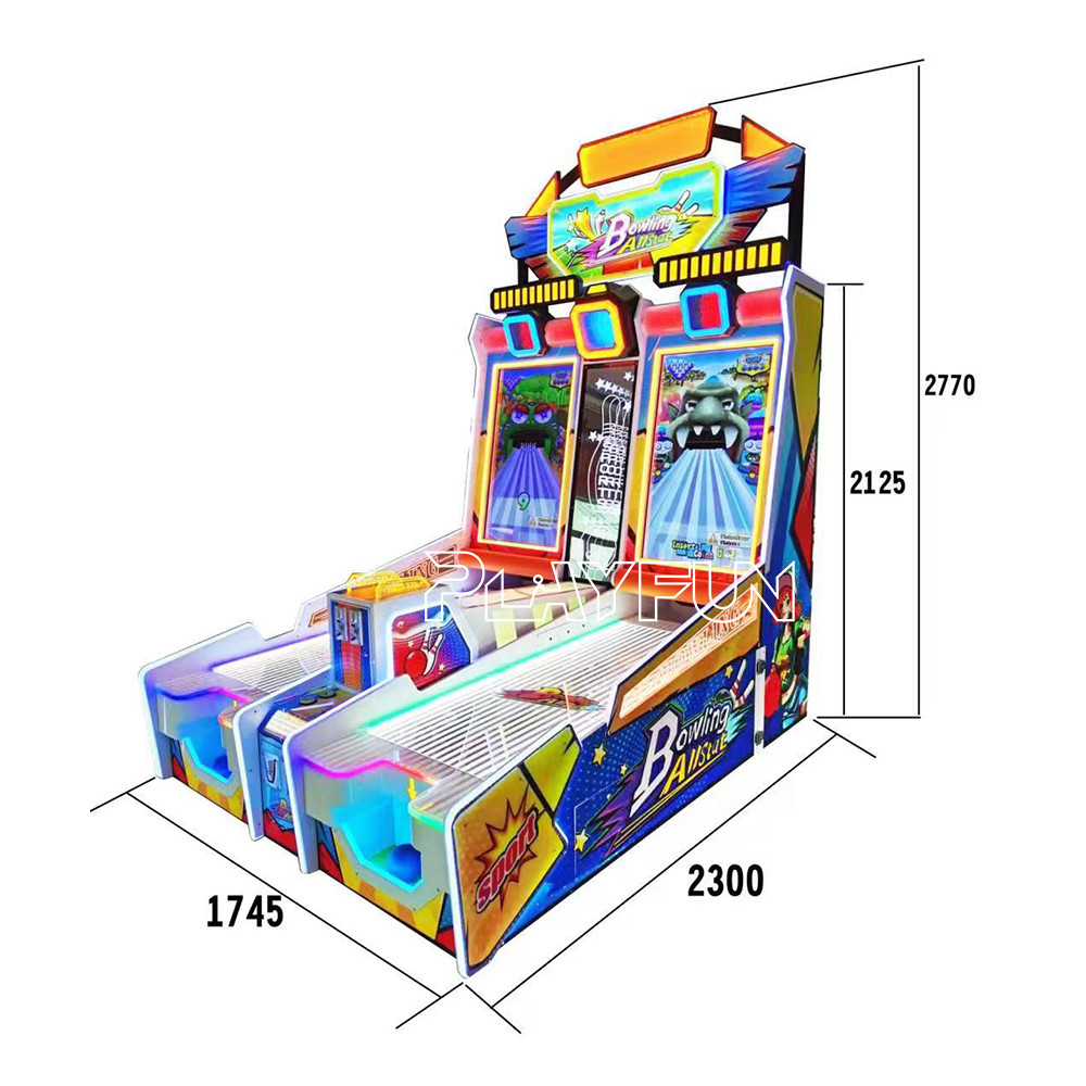 Playfun Coin Operated Bowling Allstat arcade Game Redemption lottery machine for Kids