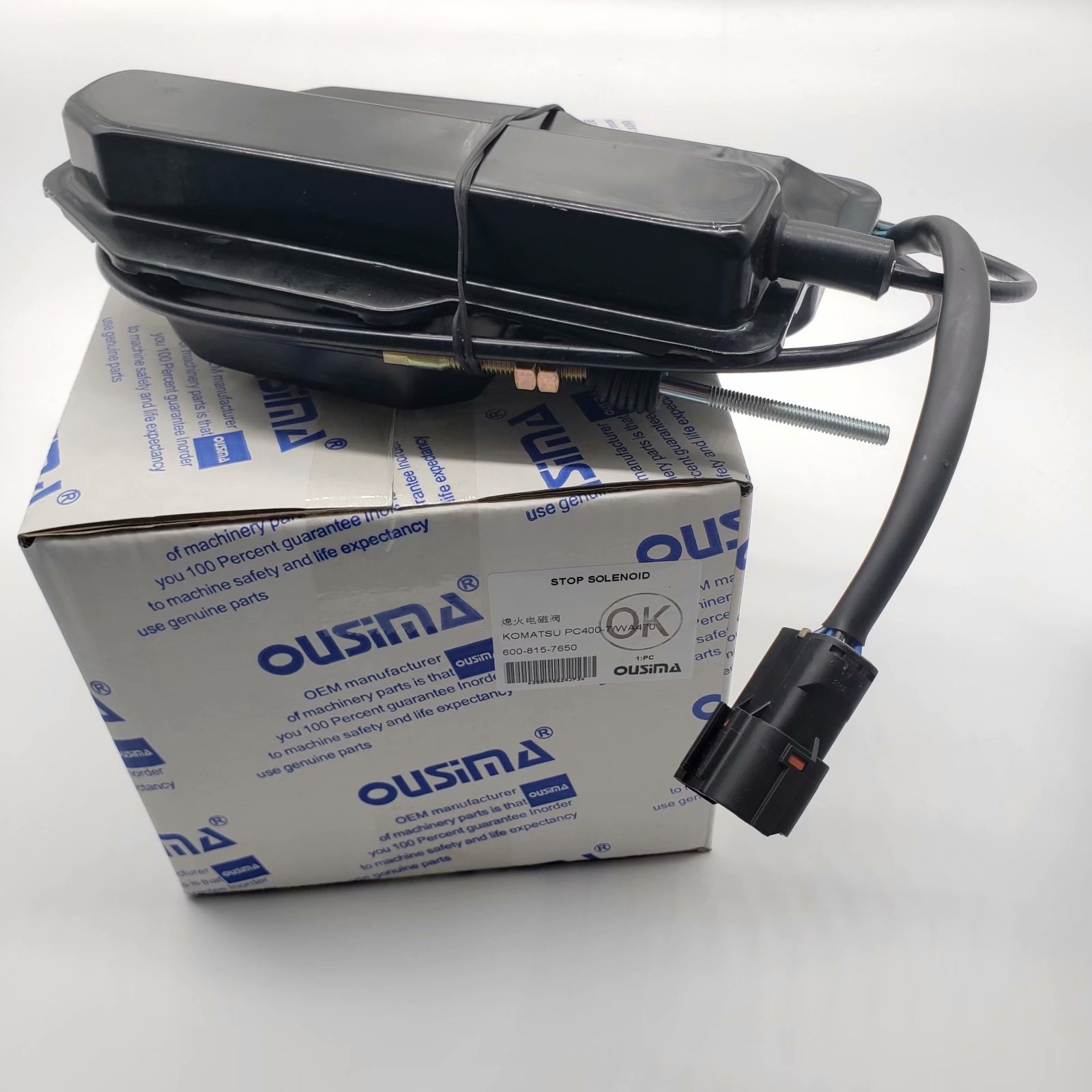 OUSIMA Excavator Engine Stop Solenoid 600-815-7650 Stop Assy 6008157650 For KOMATSU PC400 7WA470