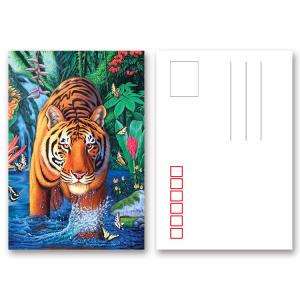 Quality Animal 3d Lenticular Postcards / Custom Lenticular Cards Tear - Proof wholesale