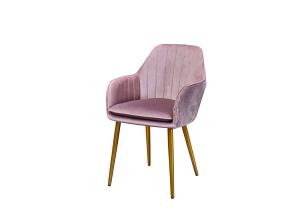 Quality Velvet Cushion 13KGS 850mm Metal Upholstered Dining Chair wholesale
