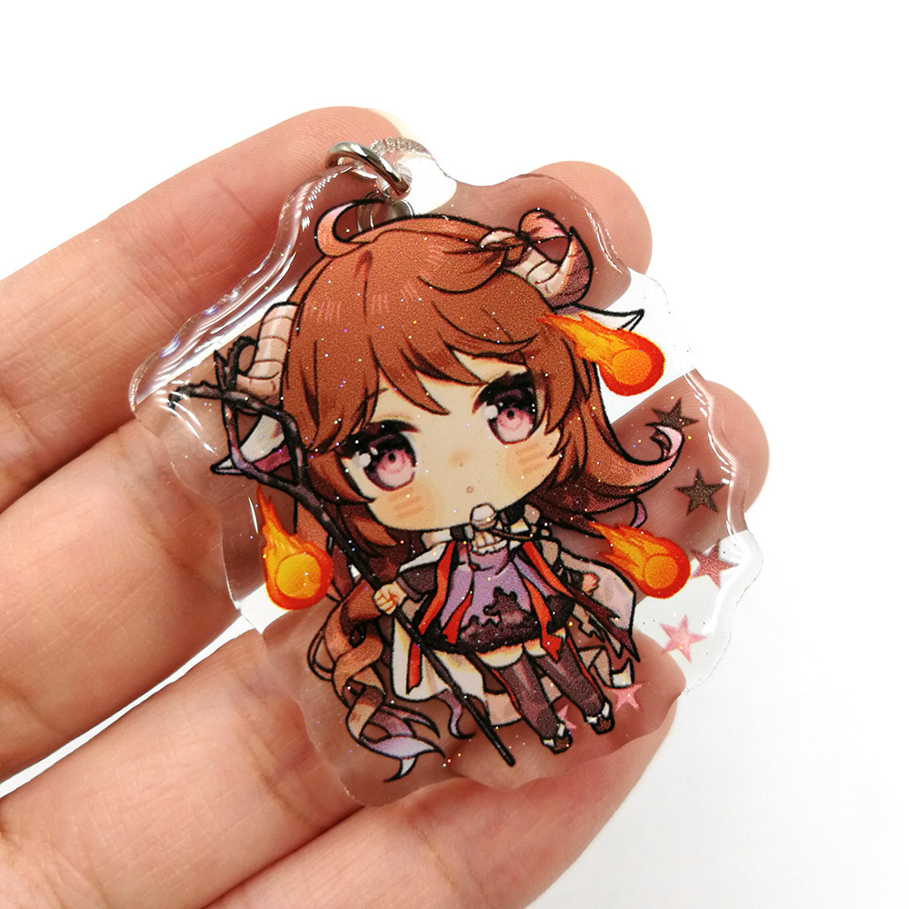 Funny Decoration Anime Acrylic Charms Offset CMYK Printing Free Sample