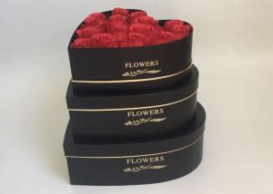 Quality Large Capacity Custom Printed Packaging Boxes , Waterproof Heart Shaped Flower Box wholesale