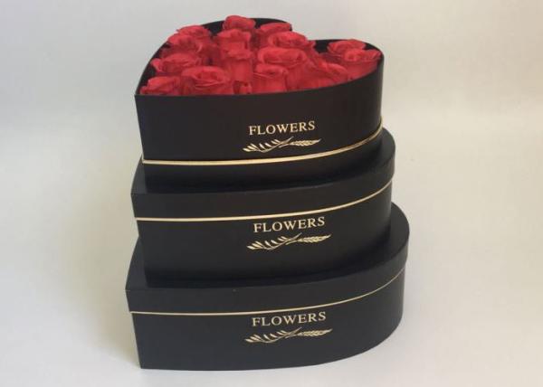 Large Capacity Custom Printed Packaging Boxes , Waterproof Heart Shaped Flower