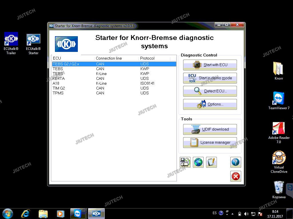 V5.0 For KNORR-BREMSE NEO UDIF KNORR Diagnosis interface for KNORR BREMSE trailer brake Diagnostic tool