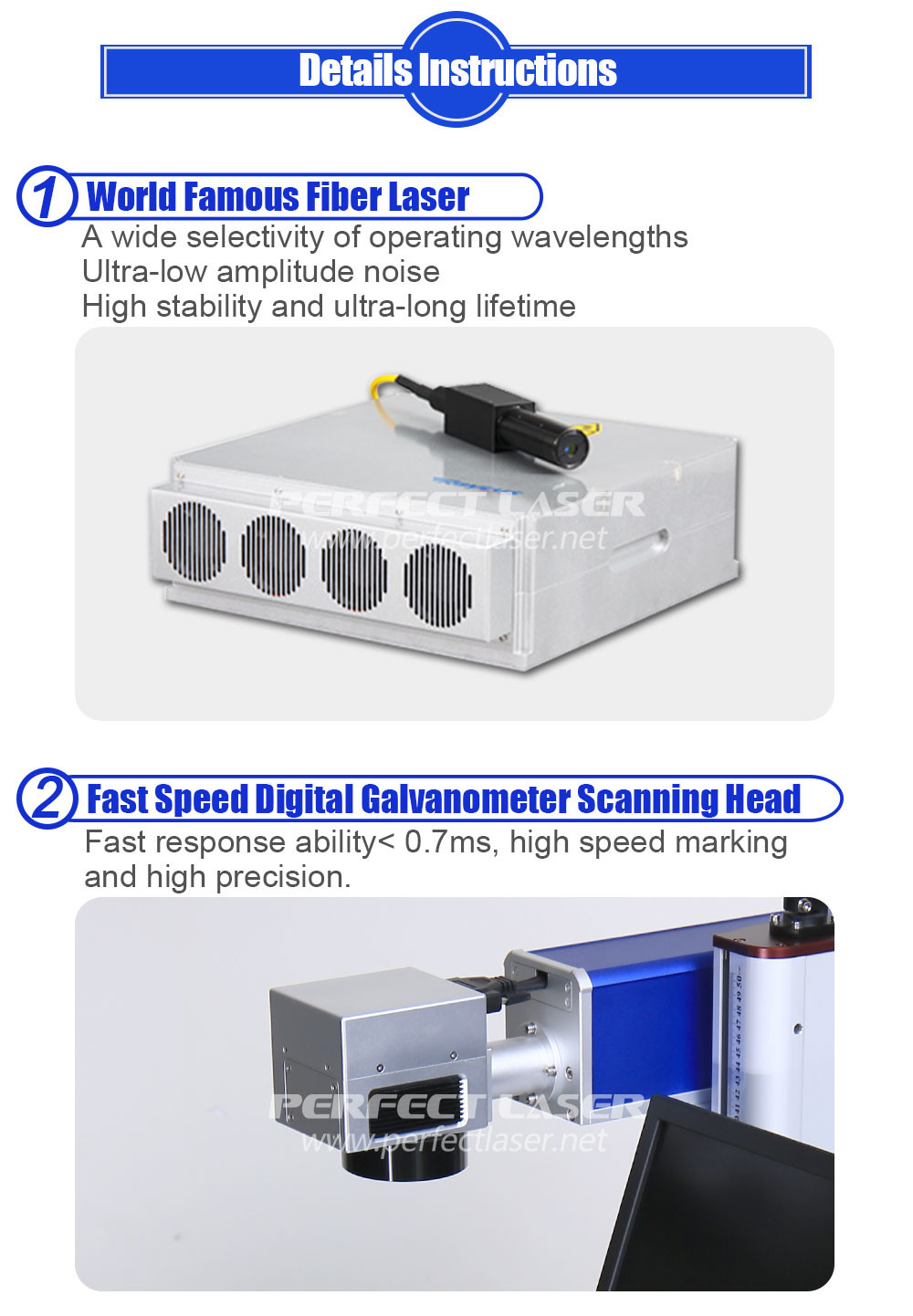 High Effciency Laser Marking Machine , 10 Watt Fiber Optic Laser Etching Machine