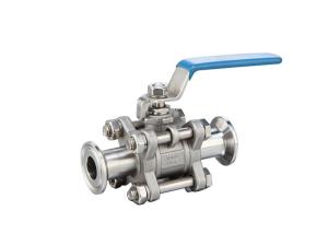 Quality Industrial Clamp Ss Ball Valve Three Piece 2 Inch FDA Approved wholesale