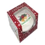 chocolate birthday cake cardboard color paper box with clear window