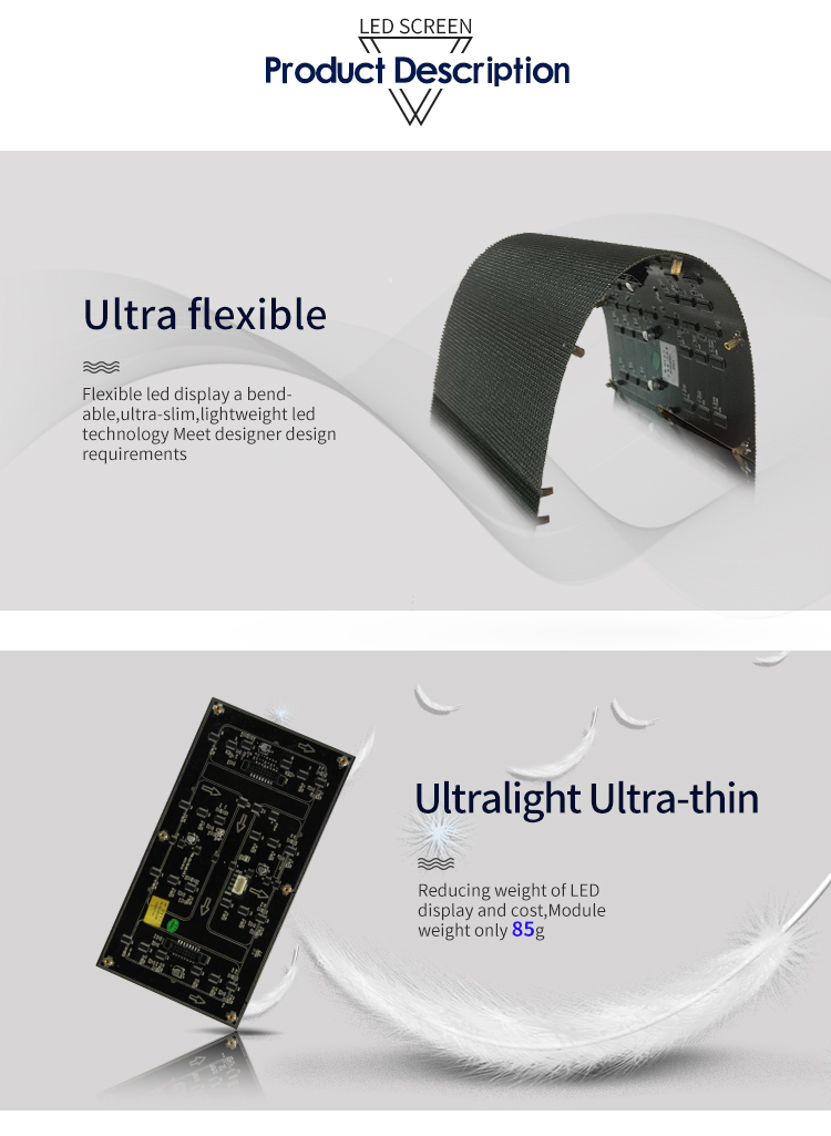SMD Full Color Indoor Customized Flexible LED Panel Column Cylinder Soft LED Screen P1.875 P2 P2.5 P3 Curved LED Display