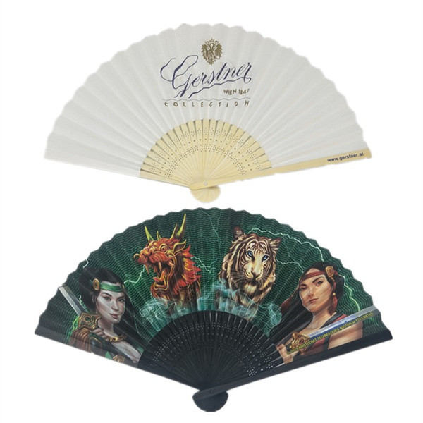 Handmade Foldable Hand Fans Wedding Gift Double Sided Custom Bamboo Fans