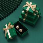Hot Stamping Paper Jewelry Boxes Bow Tie Lid And Base Cardboard Paper Packaging
