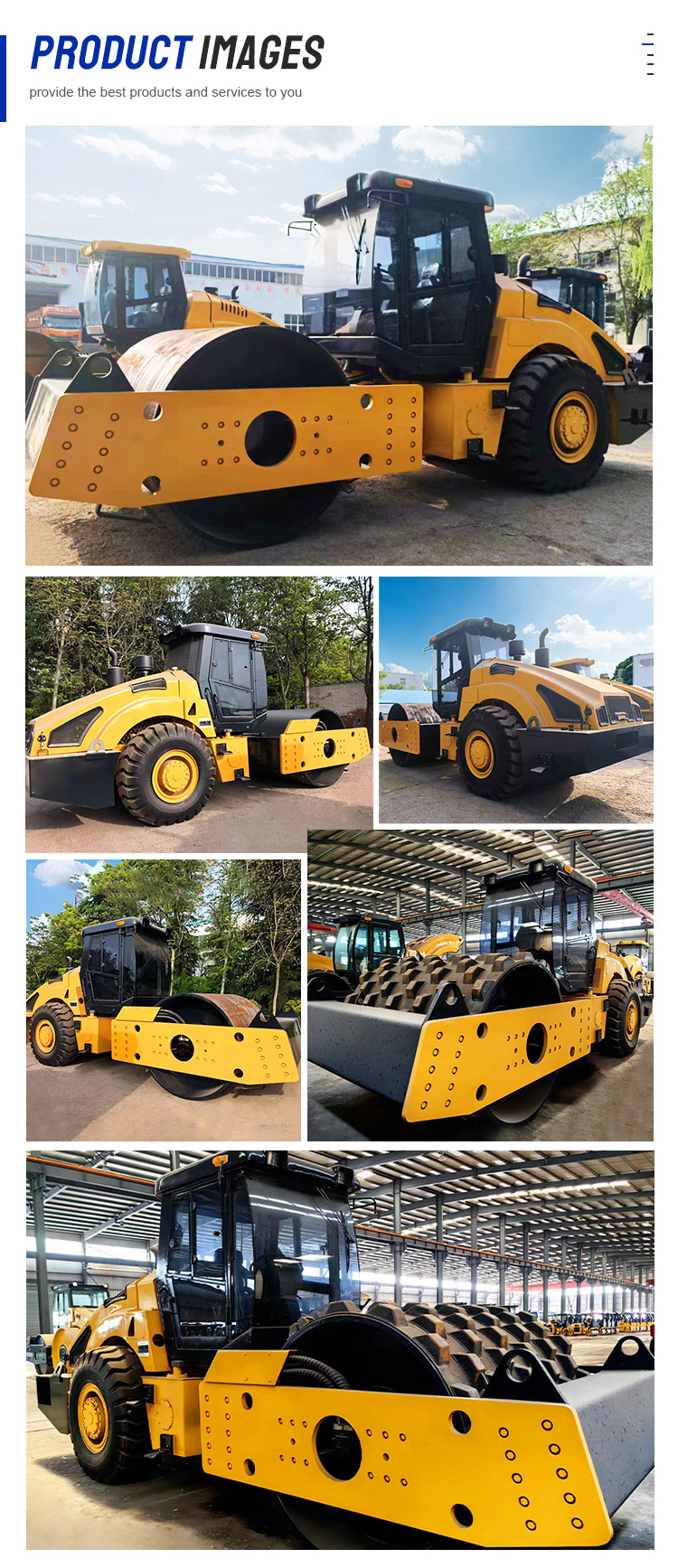 20 Ton Mini Wheel Road Roller With 500N/cm Static Line Load Vibration Frequency 28/35Hz