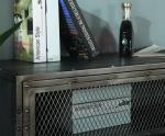 Iron Gray Color Industrial Style Metal Iron TV Stand With Metal Mesh Door
