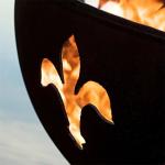 Wood Burning Hemisphere Corten Steel Fire Pit Bowl For Outdoor Camping