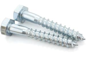 Quality Steel DIN571 Hex Chipboard Wood Screws Flat Head Zinc Plated Surface wholesale