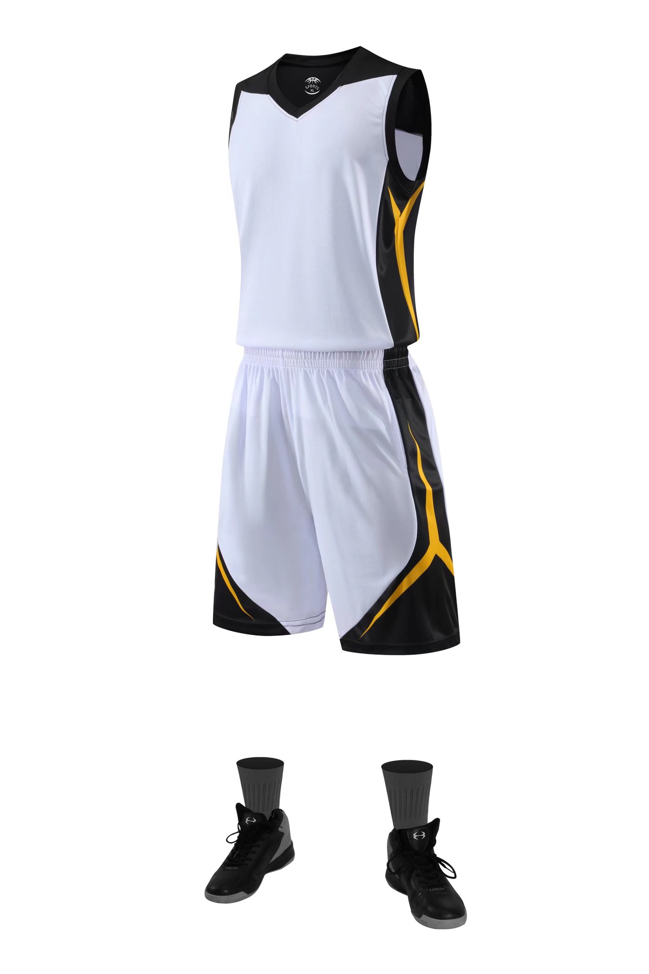 Cutting shell soft fabric quick dye custom logo printing of mens basketball uniforms