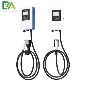 Quality 7KW 11KW 22KW Blue And White Wall-Mounted Electric Vehicle Single Gun AC Charging Pile/Portable Charger wholesale
