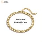 Men Stainless Steel Bracelet , Contemporary Hip Hop Cuban Link Bracelet