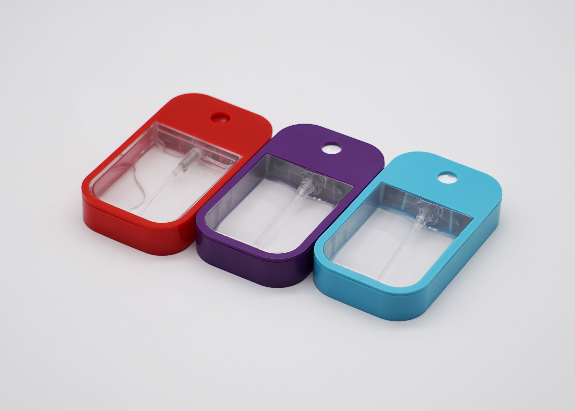 Reusable 25ml Card Type Plastic Travel Pocket Perfume Refillable Spray Bottle