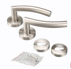 Quality 201 304 Stainless Steel Door Handle Color Sliver Black 130X55X1.0mm Size wholesale