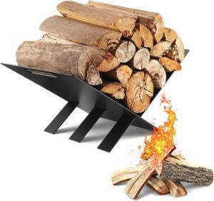 Quality Fireplace Wood Storage Frame Bracket Black Power Coating Indoor Log Holder for Outdoor wholesale
