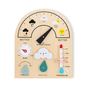 Quality Wooden Weather Station Toy Weather Forecast Holiday Calendar Board wholesale