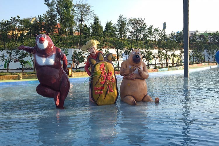 Custom Fibreglass Animal Statues , Lovely Dinosaur Band CE ISO Certificated