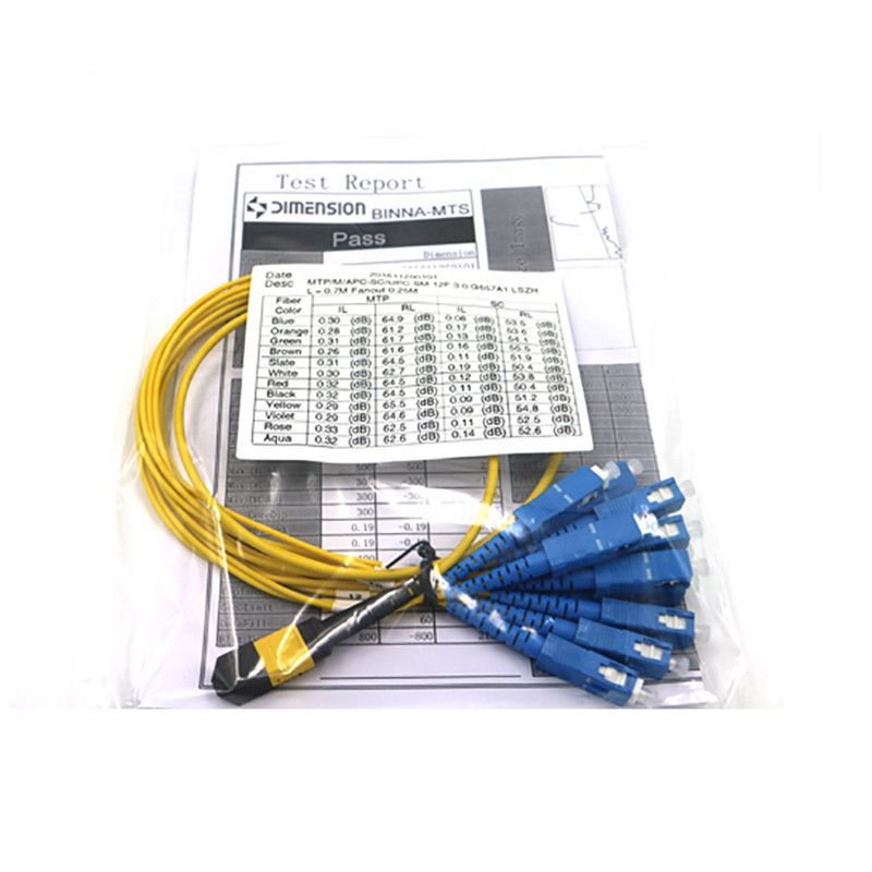 UPC Simplex Single Mode SM Breakout MPO Patch Cord